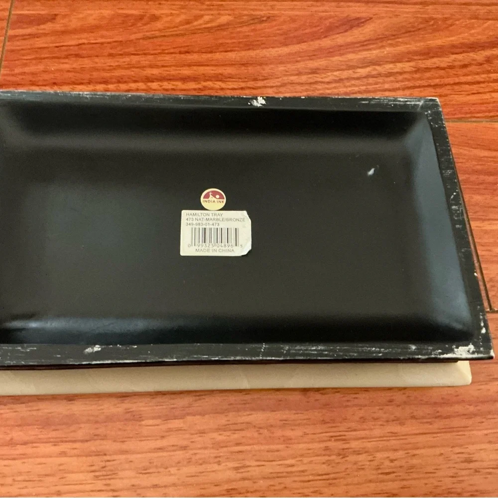 Elegant Cream and Silver Bath Tray